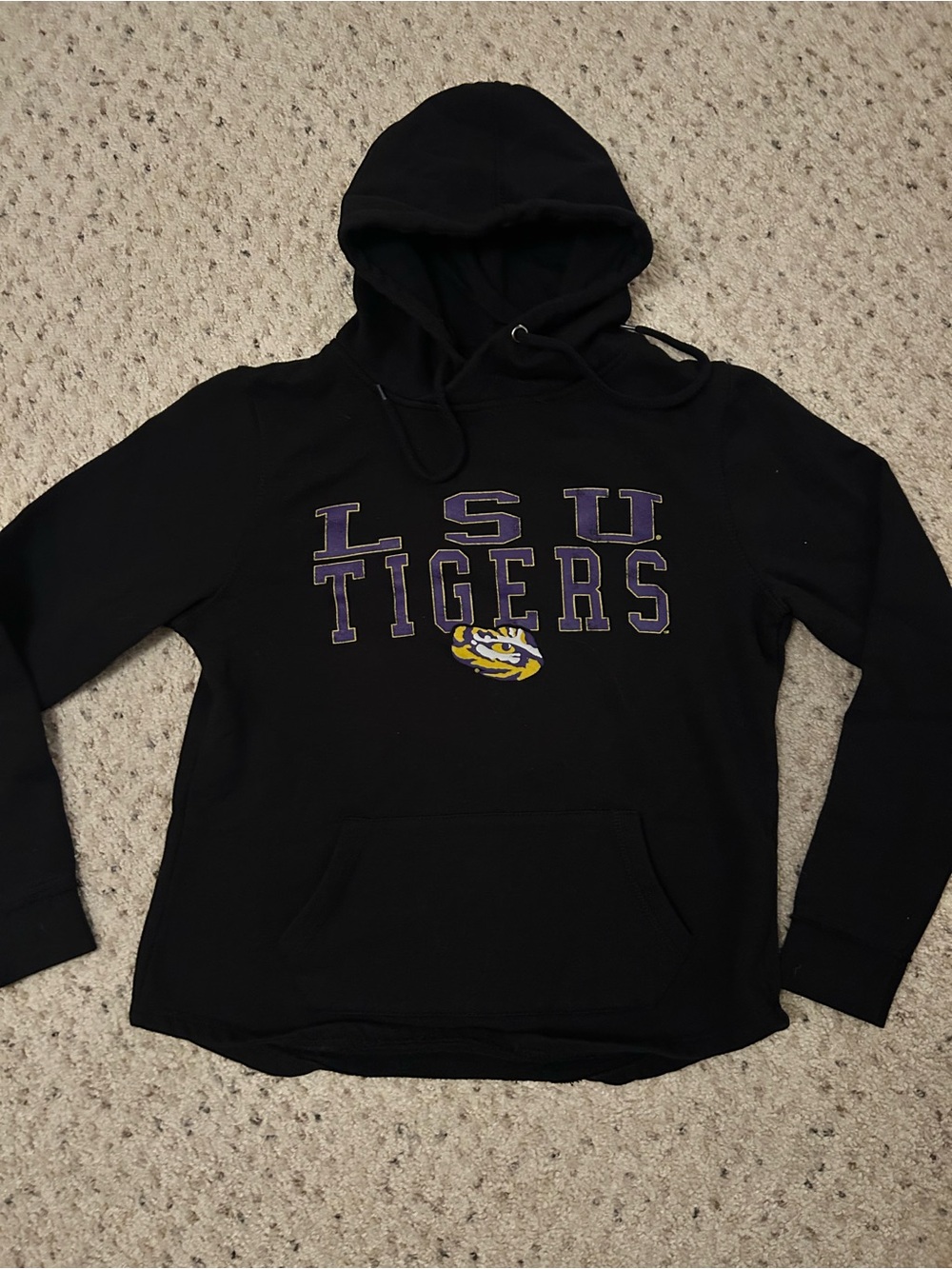 LSU Tigers Black Hooded Sweatshirt S/M